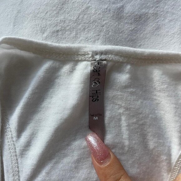 Y2K White and Gold Sequin Top - Picture 7 of 8